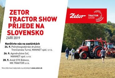 ZETOR TRACTOR SHOW zavítá koncem září na Slovensko