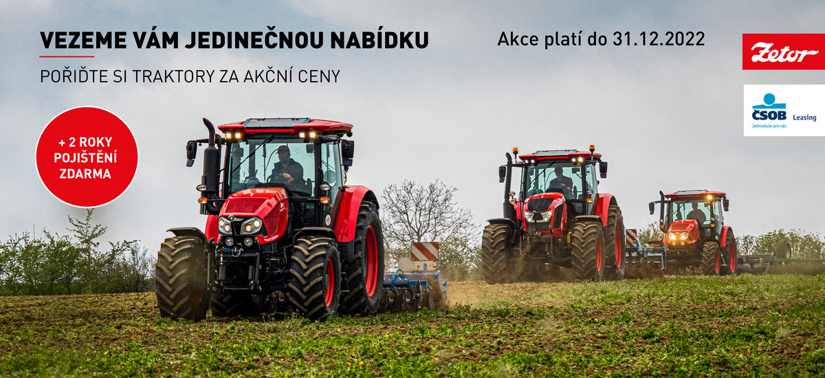 Pořiďte si traktory ZETOR za akční ceny