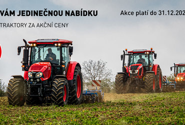 Pořiďte si traktory ZETOR za akční ceny